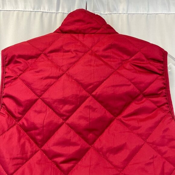 Love Tree Womens Vest Burgundy Waist Length Full Zip Pockets Mock Neck Lined S - Picture 6 of 10